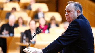 Former First MInister Alex Salmond MSP speaking in the Debating Chamber